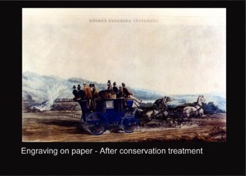 Same Engraving on paper - After conservation Same Engraving on paper - After conservation